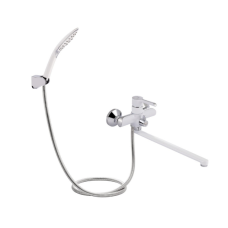 Змішувач для ванни QTAP GRAND (з довгим поворотним вил) QTGRAWCR005 Chrome/White Qtap