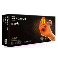 рукавиці MERCATOR-goGRIP гумові (пара) XL-розмір оранжеві нестерильні нітрилові пупирчасті