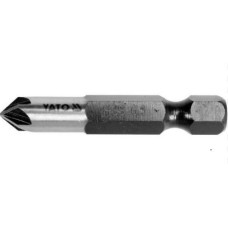 Зенкер конічний по металу YATO HSS d=6.3мм I=40мм 5 пругів HEX 1/4