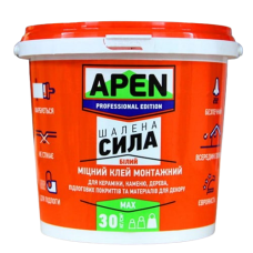 клей монтажний APEN  "шалена сила"акриловий білий 3кг