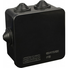 Коробка розподільча Аско  85*85*50 UAtmo JET BLACK накладна ІР55 чорна