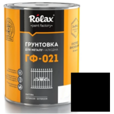 Грунтовка для металу Rolax ГФ-021 чорна гліфталева 0.9 кг