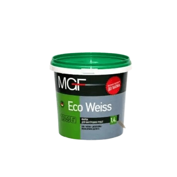 Фарба інтер'єрна матова Eco Weiss M1 MGF 1л (1,4кг)