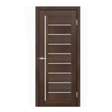 Дверне полотно ПВХ TM DOORS C067 BG (чорне скло) (дуб бордо) 80