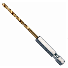 Свердло по металу титанове YATO HSS-TIN, d=3 мм, I=81мм 6-гран. HEX-1/4"