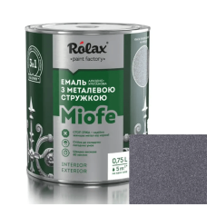Емаль з мет.сружкою декоративна 769 дим.сіра Rolax 0,75л