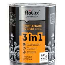 ЕМАЛЬ-ҐРУНТ 3в1 чорна ROLAX 0,75(0,9 кг)
