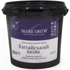 Декоративна фарба Ircom Decor Китайський шовк Silver Matt 0.8 л срібло