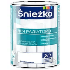 Емаль Sniezka водорозчинна для радіаторів білий глянець 0,75 л