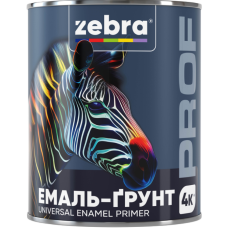 ЕМАЛЬ-ҐРУНТ ZEBRA PROF 1110 010Р Білий 0,25кг
