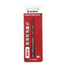 Свердло універсальне Wurth RED LINE  6х100
