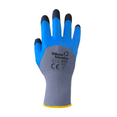 рукавиці  BLUETOOLS  сірі з латексним покриттям Protect Finger 10"