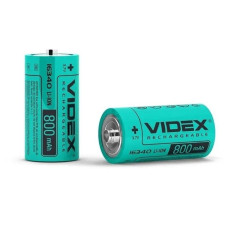 батарейка акумулятор 16340 800А 3,7V Videx без захисту