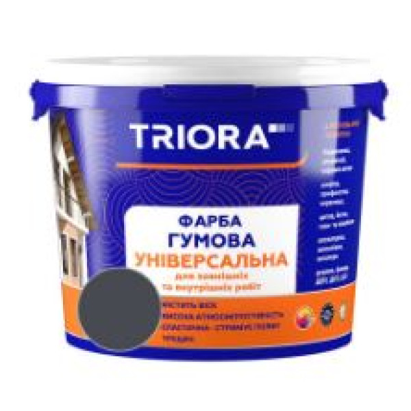 Фарба гумова універсальна 788 Графіт (7024) TM TRIORA 6 кг