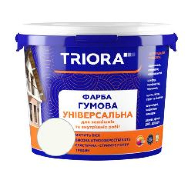 Фарба гумова універсальна 10 Білий (9003) TM TRIORA 6 кг