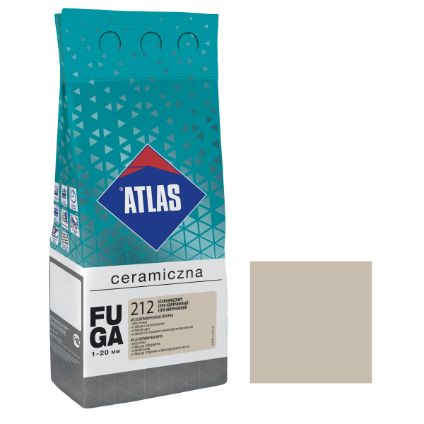 Затирка Еластична ATLAS BROWN-GREY,2кг-колір 212