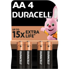 батарейка   АА DURACELL PLUS  LR6 / MN1500  пальчик 4 шт/уп.