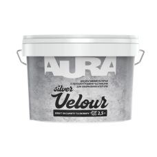 Декоративна фарба Aura Velour Silver 2,5 л срібло/оксамит