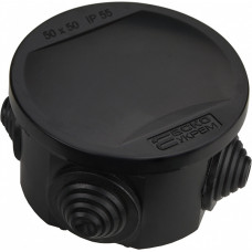 Коробка розподільча Аско  50*50 UAtmo JET BLACK накладна ІР55 чорна