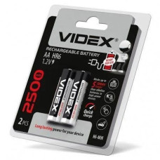 батарейка акумулятор АА пальчік   VIDEX   1,2V 2500mA 2шт