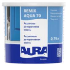 Акрилова емаль AURA Luxpro Remix Aqua 70 без запаху глянцева біла 0.75 л