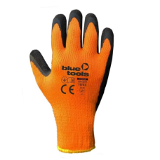 рукавиці  BLUETOOLS оранжеві з латексним покриттям WinterGrip 10"