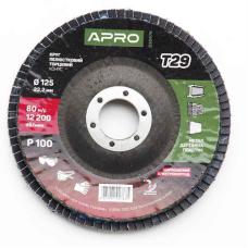 круг зачистний пелюстковий 125  Р100 конічний APRO