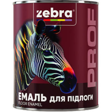Емаль для підлоги 1187 087Р Червоно-коричневий ZEBRA PROF 0,8кг