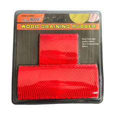 шпатель  гумовий для імітації дерева  червоний wood graining rub MAGtools