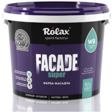 Фарба фасадна FACADE SUPER ТМ ROLAX 10л (14кг)