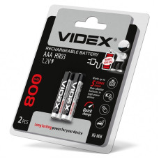 батарейка акумулятор ААА  мініпальчік VIDEX 1,2V  800mA 2шт