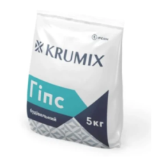 гіпс будівельний  Г-5,  5кг KRUMIX