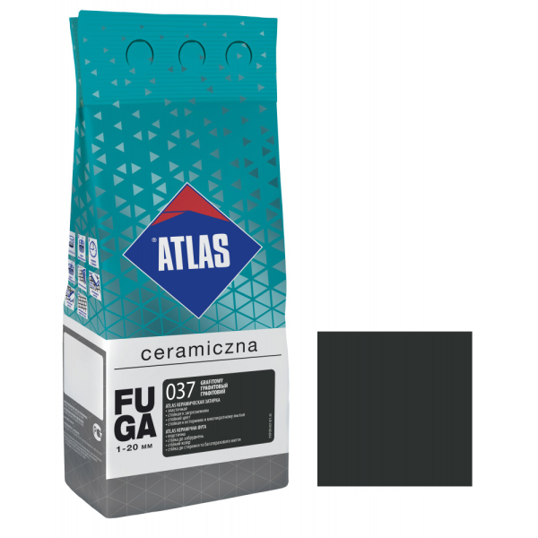 Затирка Еластична ATLAS  GRAPHITE,2кг-колір 037