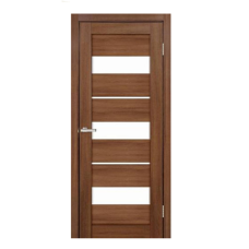 Дверне полотно ПВХ TM DOORS C028 G (скло сатин) (дуб медовий) 80