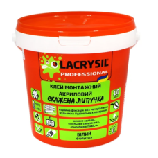 клей монтажний акр. LACRYSIL 3кг "Скаженна Ліпучка" бiлий фарб.