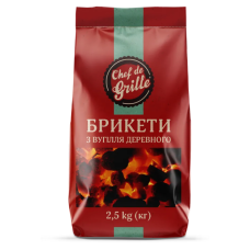 Брикет з вугілля деревного 2.5 кг Chef de grille