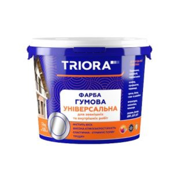 Фарба гумова універсальна 788 Графіт (7024) TM TRIORA 12 кг