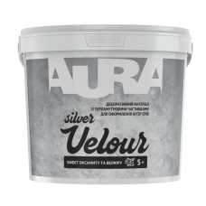 Декоративна фарба Aura Velour Silver 5 л срібло/оксамит