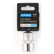 головка шестигранна 1/2", 18мм CrV APRO