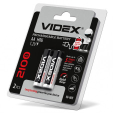 батарейка акумулятор АА пальчік   VIDEX   1,2V 2100mA  2шт