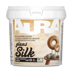 Декоративна фарба Aura Silk Glans 1 л срібло