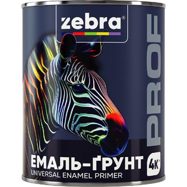 ЕМАЛЬ-ҐРУНТ ZEBRA PROF 1190 090Р Чорний 2,5кг