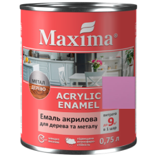 Емаль акрилова для дерева та металу, лаванда шовковисто-мат. TM Maxima -0.75л