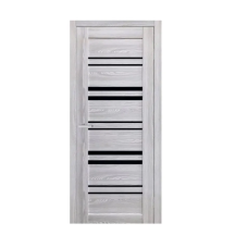 Дверне полотно ПВХ TM DOORS C017 BG (чорне скло) (ясень сизий) 80