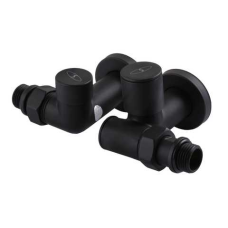 Кран вентельний кутовий з американкою SOLOMON LUX 1\2 BLAK 7777 TEN