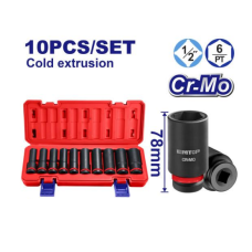 Набір ударних головок EMTOP EMSS12102L 1/2 10шт.