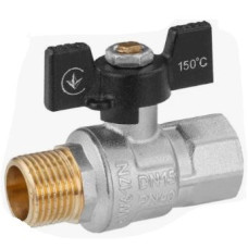 кран кульовий KRONER нікель метелик PN40 1\2ВЗ