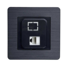 Розетка Nilson Selene антрацит комп. CAT5e RJ45