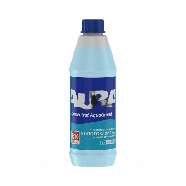 ГРУНТІВКА концентрат AURA 1:10  1л аквагрунт