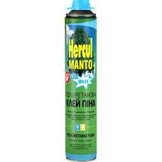 піна  -клей пст.монтажна 14m/кв HERCUL MANTO BLU 850мл    для  ПІНОПЛАС